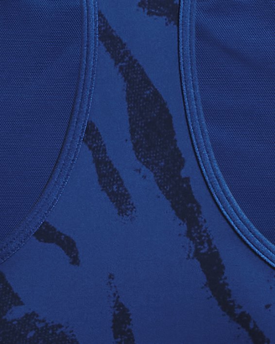 เสื้อกล้ามแบบซิป Project Rock Meridian Training Ground Printed สำหรับผู้หญิง in Blue image number 5