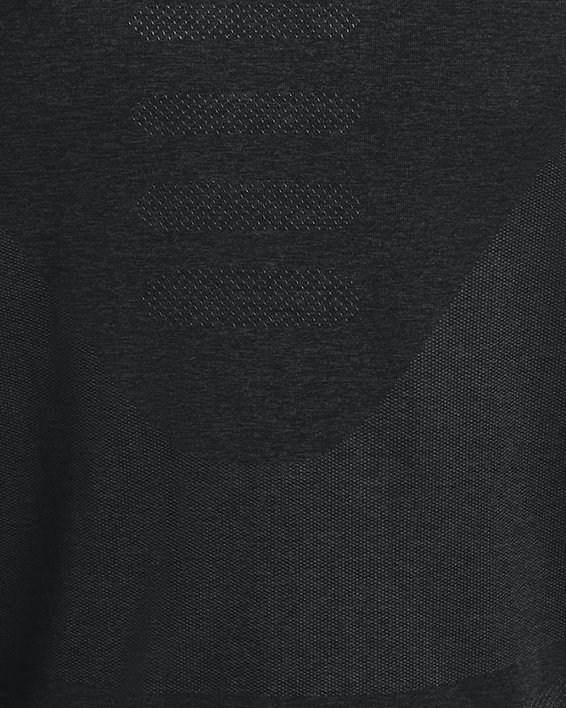 Men's UA Seamless Stride ¼ Zip, Black, pdpMainDesktop image number 5