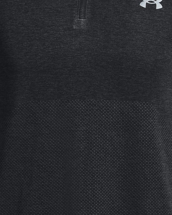 Bluza męska z krótkim zapięciem na zamek UA Seamless Stride, Black, pdpMainDesktop image number 4