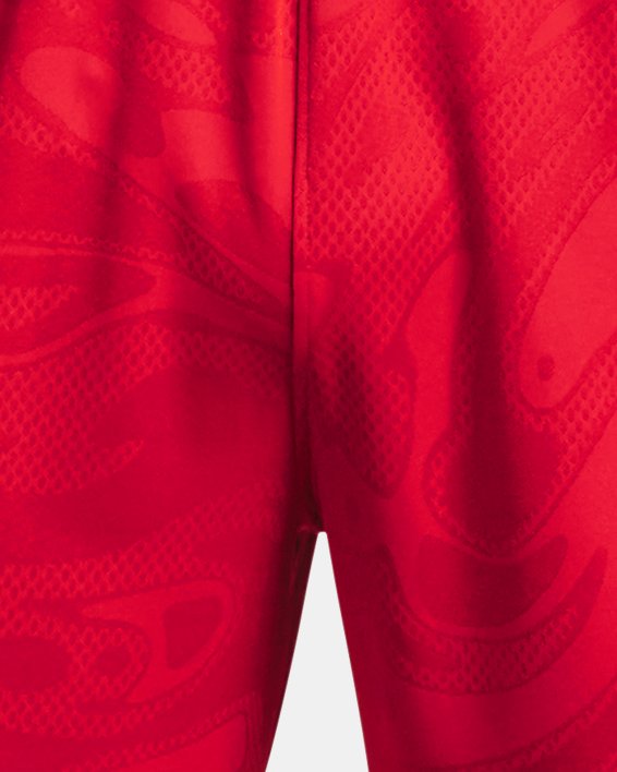 Men's UA Heatwave Hoops Shorts in Red image number 4