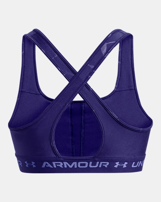 Women's Armour® Mid Crossback Emboss Sports Bra