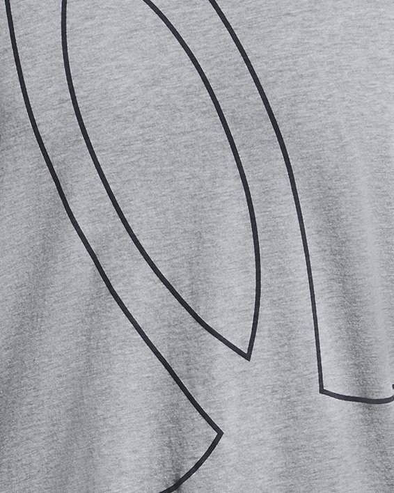 Men's UA Big Logo Short Sleeve in Gray image number 4