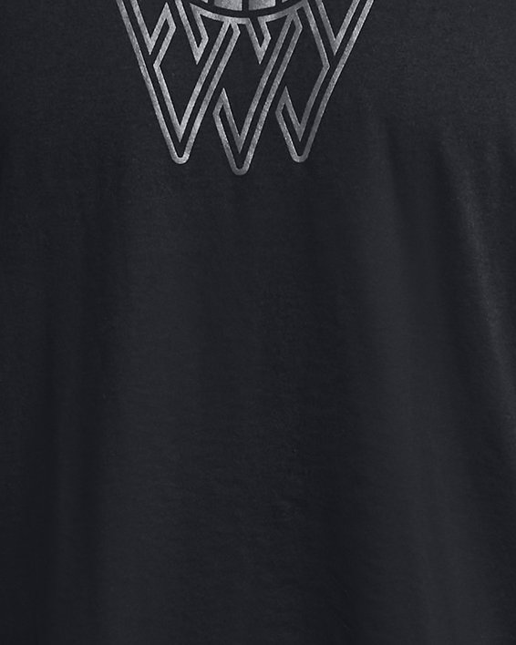 Men's UA Basketball Logo Short Sleeve in Black image number 4