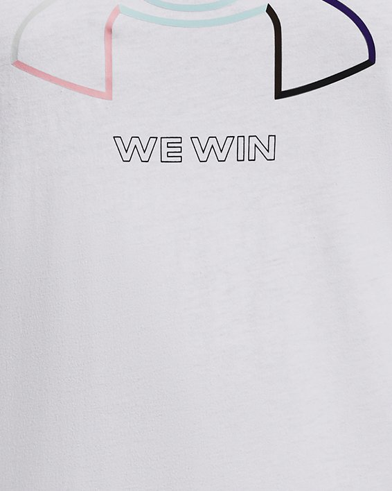 女士UA Pride短袖T恤 in White image number 5