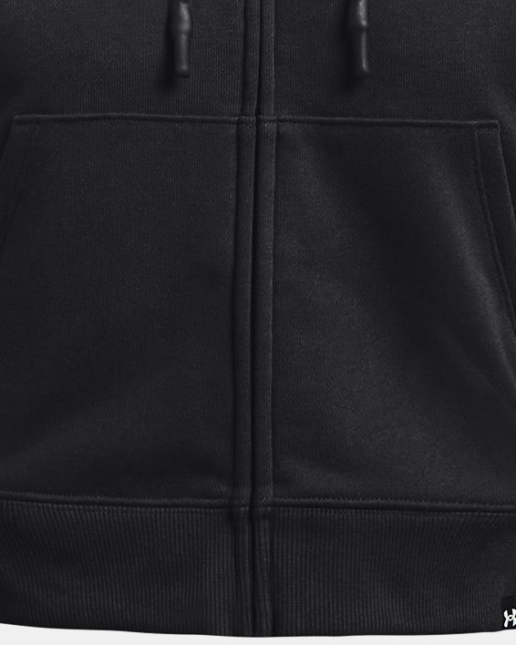 Women's Project Rock Heavyweight Terry Family Full-Zip in Black image number 4