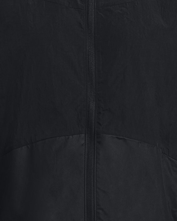 Women's UA RUSH™ Woven Crinkle Jacket in Black image number 6