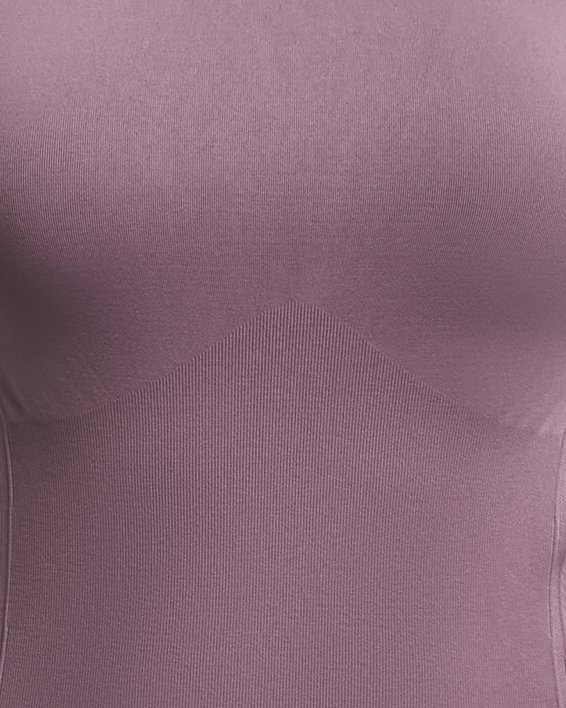 Women's UA Train Seamless Short Sleeve in Purple image number 4