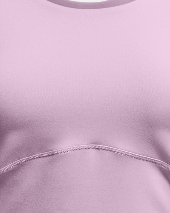 UA Meridian Enganliegendes Kurzarm-Shirt für Damen, Purple, pdpMainDesktop image number 4