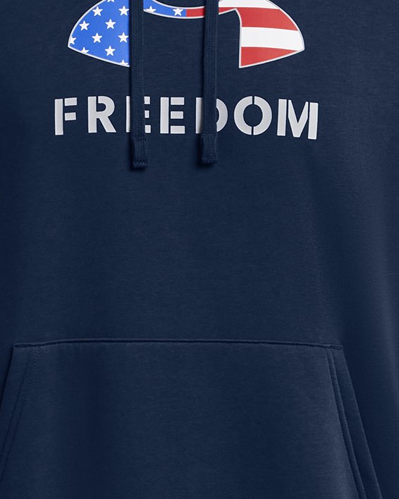 Men's UA Freedom Rival Fleece Big Flag Logo Hoodie | Under Armour