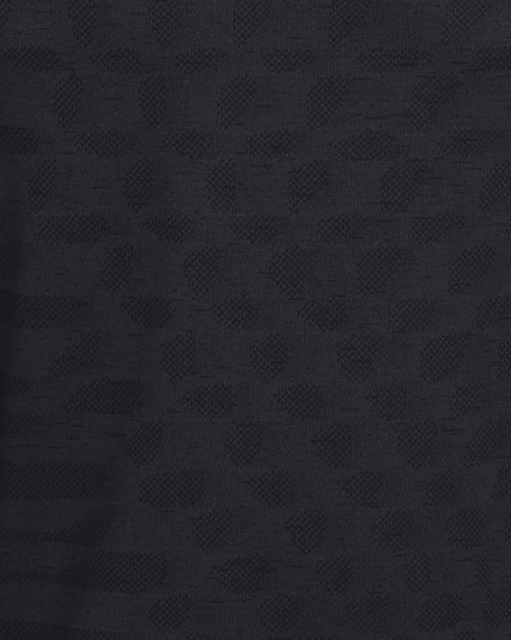 男士UA Seamless Ripple短袖T恤 in Black image number 5