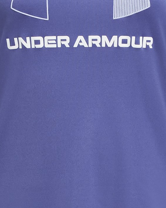 Girls' UA Tech™ Big Logo Short Sleeve in Purple image number 0
