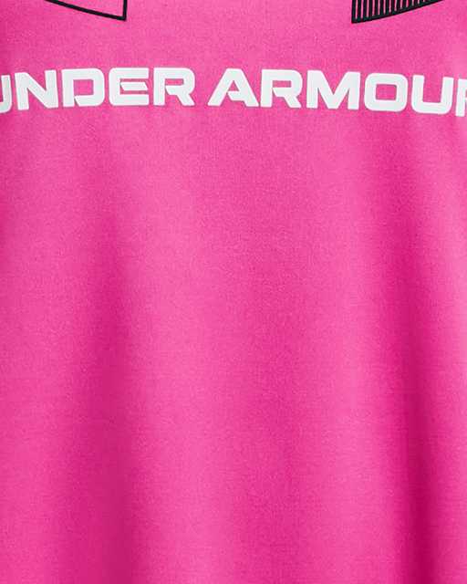 Under Armour Little Girls 2T-6X Short-Sleeve UA Triple Logo