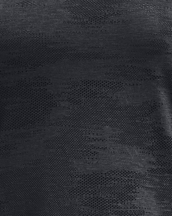 女士UA Streaker Speed Camo短袖T恤 in Black image number 4