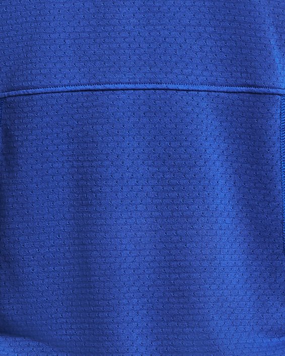 女士UA Streaker Speed Camo短袖T恤 in Blue image number 5