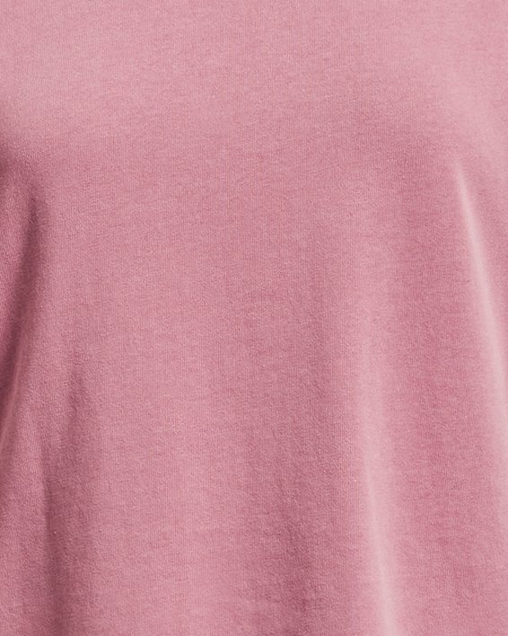 女士UA Crest Heavyweight短袖T恤 in Pink image number 4