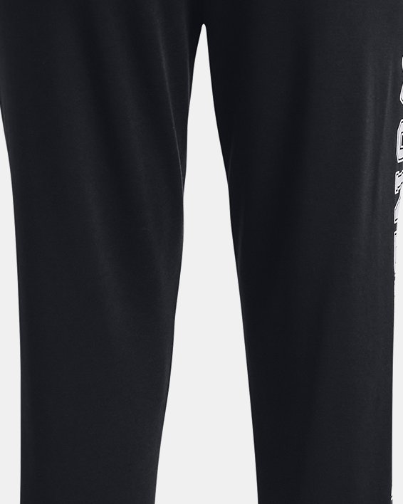 Women's UA Rival Terry Graphic Joggers in Black image number 5