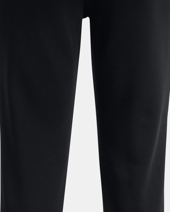 Women's UA Essential Fleece Tapered Pants in Black image number 5