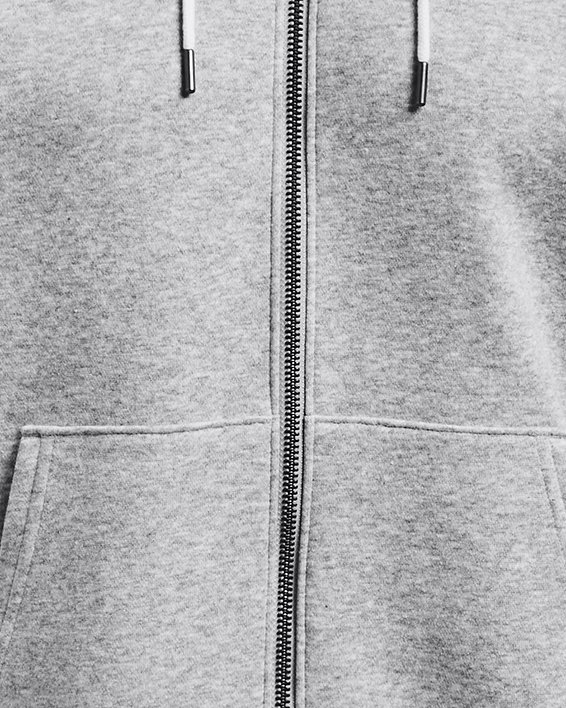 Women's UA Essential Fleece Full-Zip in Gray image number 4