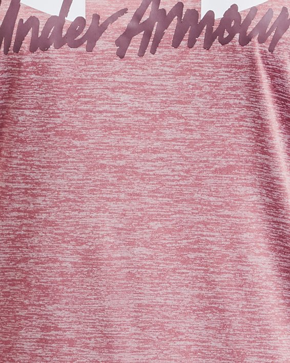 女士UA Tech™ Twist Graphic短袖T恤 in Pink image number 4