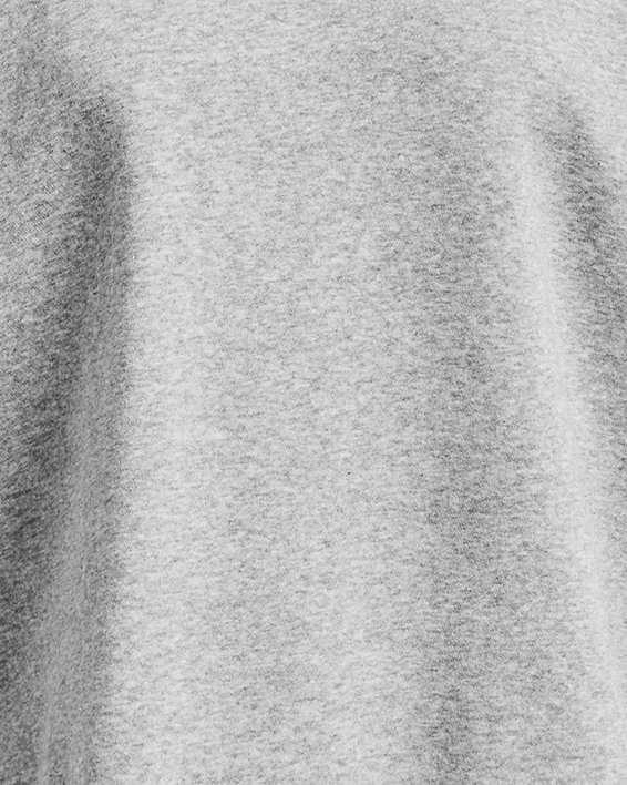 Damen UA Rival Fleece Oberteil mit Rundhalsausschnitt in Übergröße, Gray, pdpMainDesktop image number 4