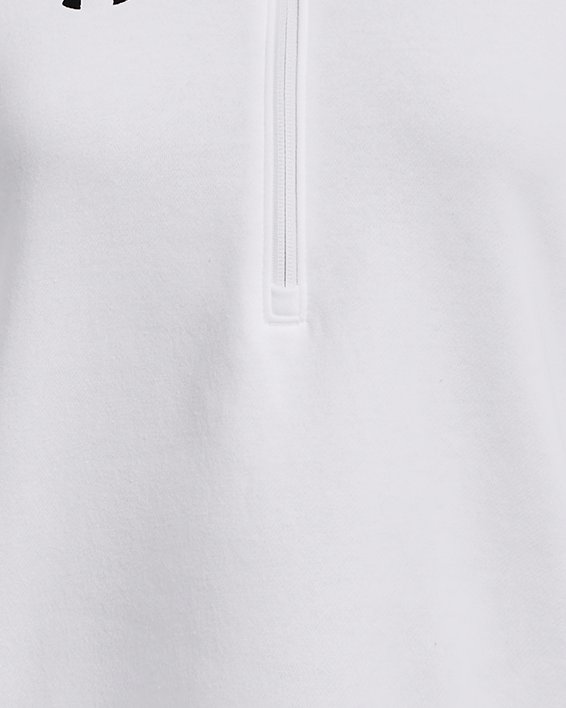 UA Rival Fleece mit ½ Zip für Damen, White, pdpMainDesktop image number 4