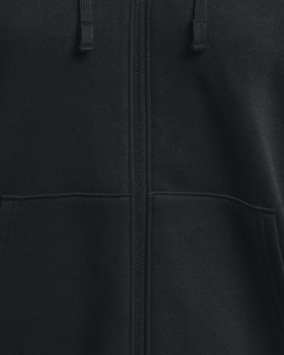 Women's UA Rival Fleece Full-Zip Hoodie, Black, pdpMainDesktop image number 4