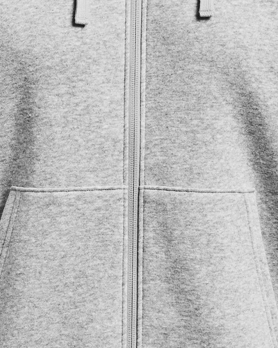 Sudadera con capucha y cremallera completa de tejido Fleece UA Rival para mujer, Gray, pdpMainDesktop image number 4