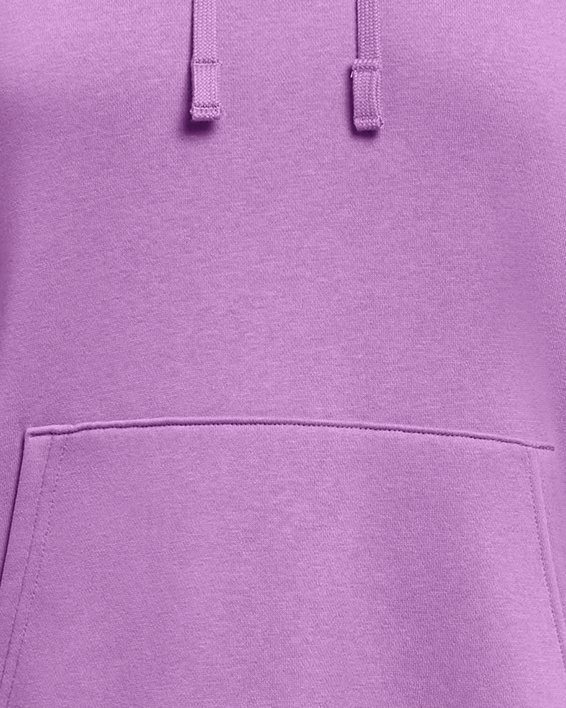 Sweat à capuche UA Rival Fleece pour femme, Purple, pdpMainDesktop image number 3