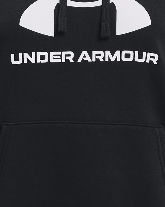 Women's UA Rival Fleece Big Logo Hoodie, Black, pdpMainDesktop image number 4