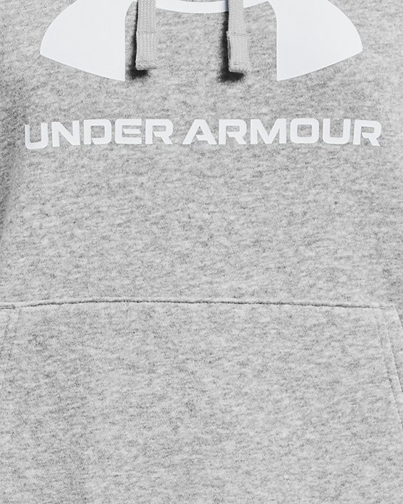 Women's UA Rival Fleece Big Logo Hoodie in Gray image number 4