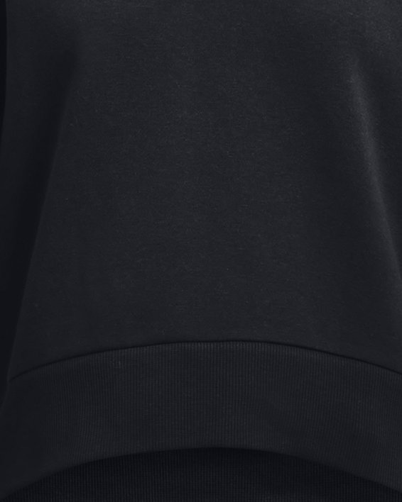 Girls' UA Rival Fleece Crop Hoodie in Black image number 0