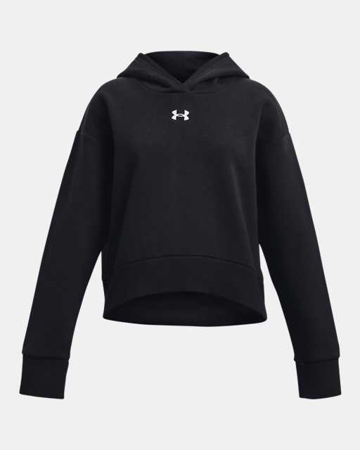 Sweat à capuche court UA Rival Fleece pour fille Sweat à capuche court UA Rival Fleece pour fille