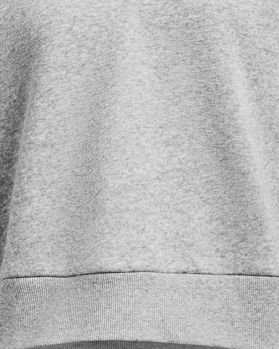 Krótka bluza dresowa dziewczęca z kapturem UA Rival Fleece Crop Hoodie, Gray, pdpMainDesktop image number 0