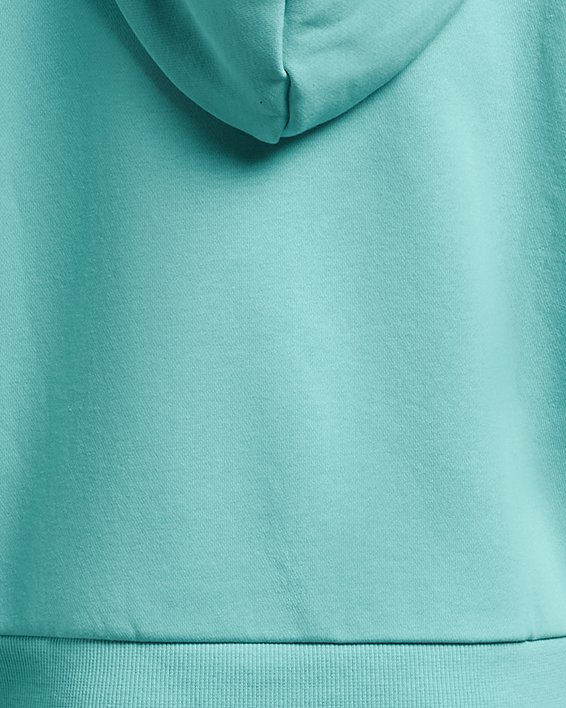 Krótka bluza dresowa dziewczęca z kapturem UA Rival Fleece Crop Hoodie, Green, pdpMainDesktop image number 1
