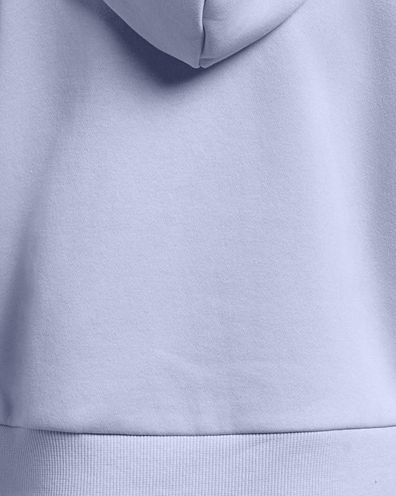 Krótka bluza dresowa dziewczęca z kapturem UA Rival Fleece Crop Hoodie, Purple, pdpMainDesktop image number 1
