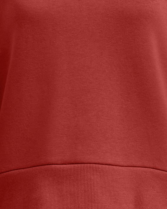 Girls' UA Rival Fleece Crop Hoodie, Orange, pdpMainDesktop image number 0