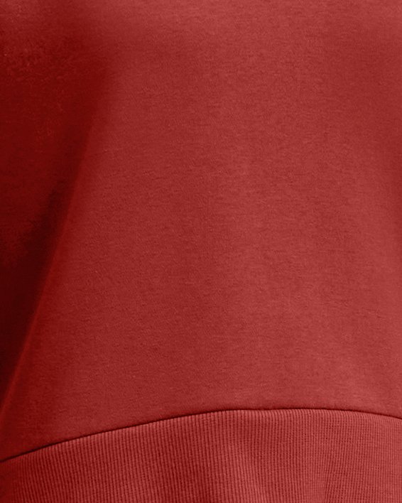 Girls' UA Rival Fleece Crop Hoodie, Orange, pdpMainDesktop image number 2