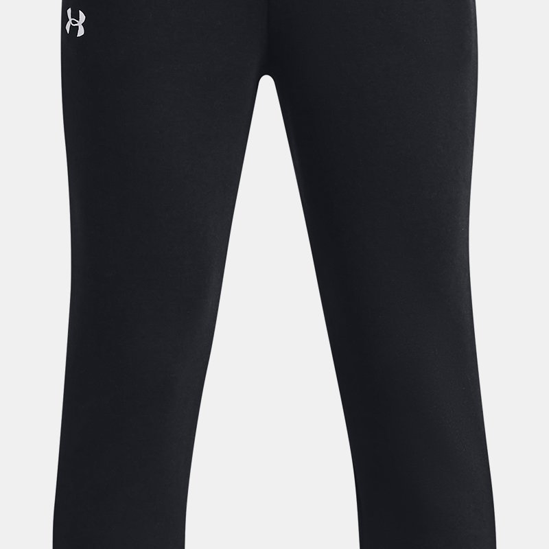 Pantalon de jogging Under Armour Rival Fleece pour fille Noir / Blanc YLG (149 - 160 cm)