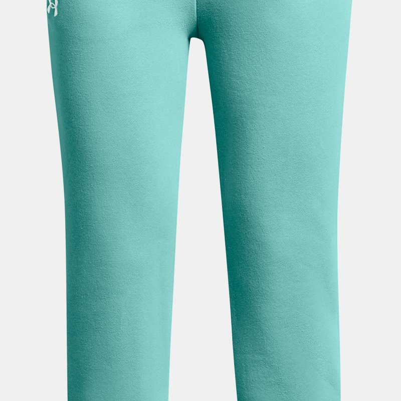Girls' Under Armour Rival Fleece Joggers Radial Turquoise / White YXS (122 - 127 cm)
