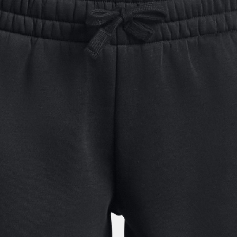 Girls' Under Armour Rival Fleece Shorts Black / White YXS (122 - 127 cm)