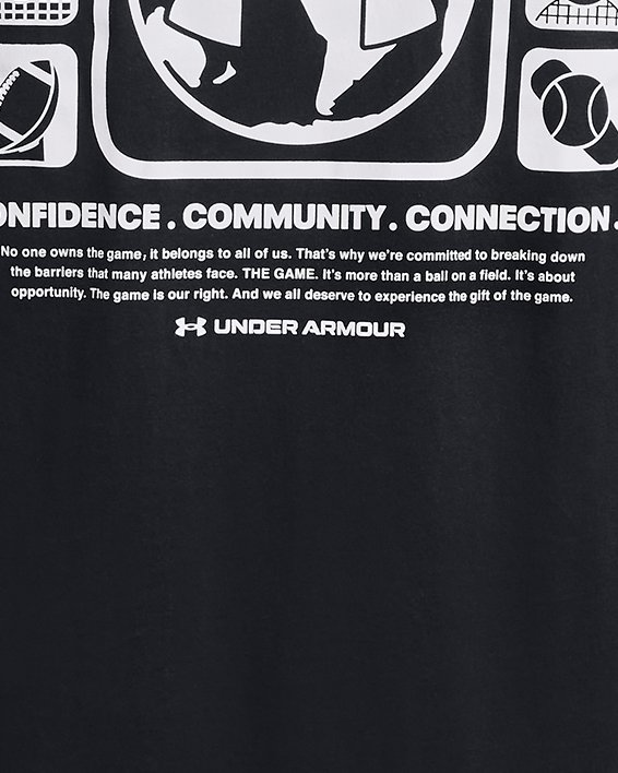 男士UA Global Community短袖T恤 in Black image number 5