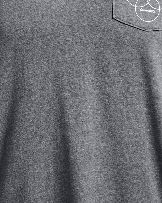 Camiseta de manga corta UA Left Chest Confidence, Connection, Community para hombre, Gray, pdpMainDesktop image number 4