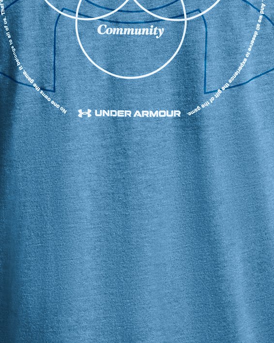 Camiseta de manga corta UA Left Chest Confidence, Connection, Community para hombre, Blue, pdpMainDesktop image number 5