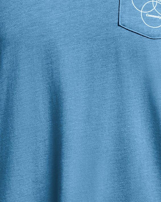Koszulka męska z krótkimi rękawami UA Left Chest Confidence, Connection, Community, Blue, pdpMainDesktop image number 4