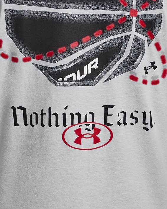 Men's UA Basketball Nothing Easy Short Sleeve in Gray image number 5