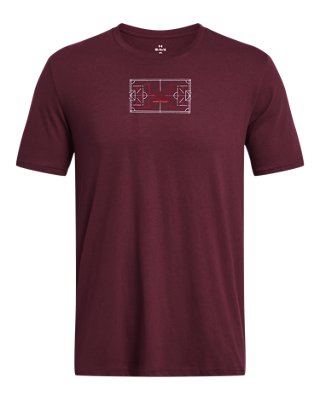 Men's UA Global Football Short Sleeve, Maroon, pdpMainDesktop image number 4