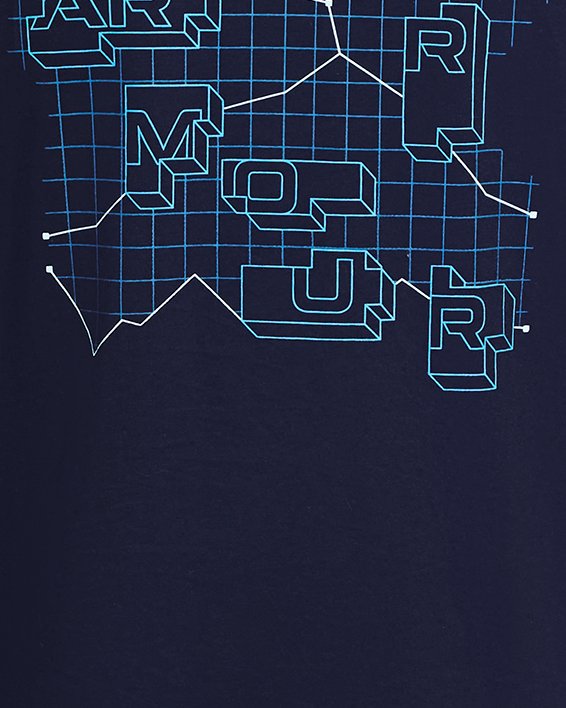 男士UA Outdoor越野短袖T恤 in Blue image number 5