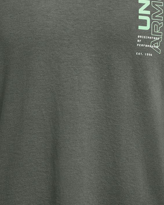 男士UA Outdoor登山短袖T恤 in Green image number 4