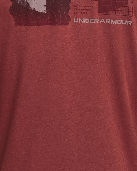 เสื้อแขนสั้น UA Outdoor Tear Grid สำหรับผู้ชาย in Red image number 5
