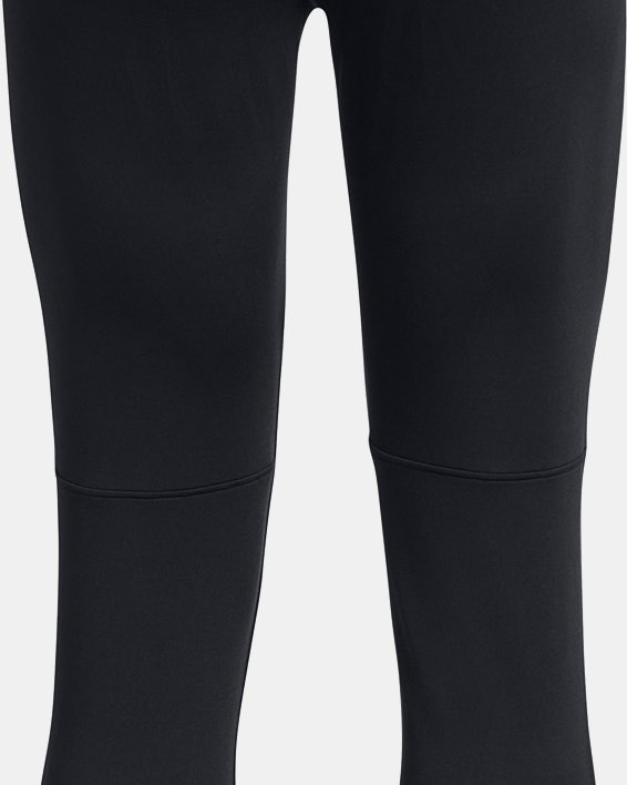 NIKE FIT DRY Yoga Pants Women's LARGE Black Red SWOOSH (12/14) Wide Leg